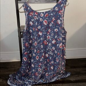 Old Navy Floral Dress in Blue and Red Large